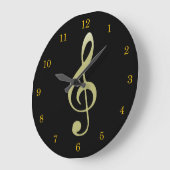Treble Clef Clock van Leslie Harlow Grote Klok (Hoek)