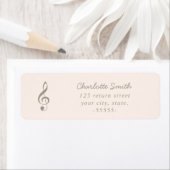 Treble Clef Elegant Script Music Teacher Modern Etiket (Insitu)