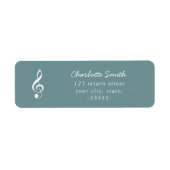 Treble Clef Elegant Script Music Teacher Modern Etiket (Voorkant)