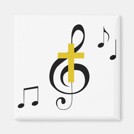 Treble Clef en Cross Magneet (Voorkant)
