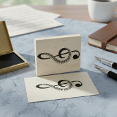 Treble Clef gemaakt van Piano Keys Rubber Stamp Rubberstempel