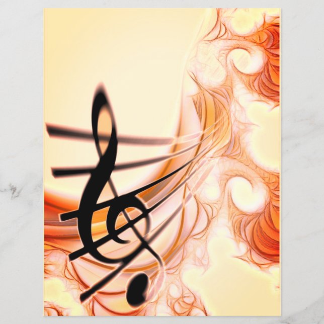 Treble Clef Gold 2 Musician Scrapbooking (Voorkant)