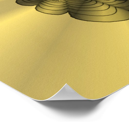 Treble Clef Gold Metallic Poster (Hoek)