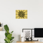 Treble Clef Gold Metallic Poster (Thuiskantoor)