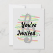 Treble Clef Graphic Black met Red Yellow Green Kaart (Voorkant)