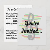 Treble Clef Graphic Black met Red Yellow Green Kaart (Voorkant / Achterkant)