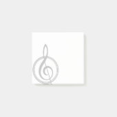Treble Clef Greyscale Post Het merkt op Post-it® Notes (Voorkant)