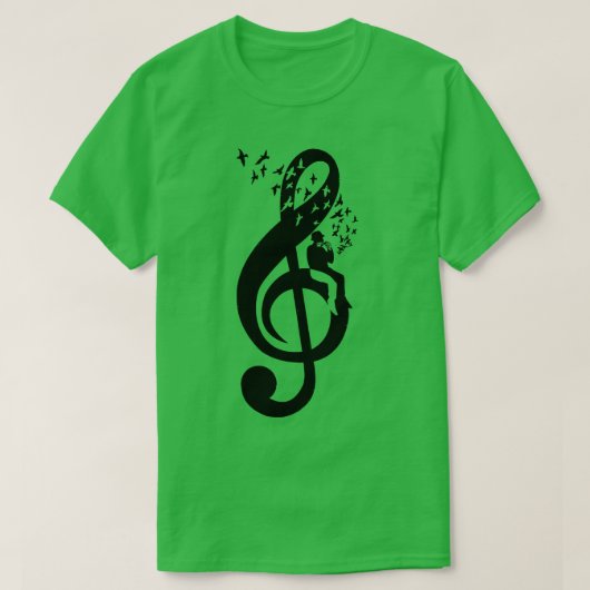 Treble Clef Harmonica T-shirt (Design voorkant)