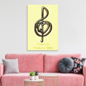 Treble Clef Heart Canvas Afdruk (Insitu (Woonkamer))