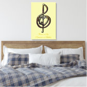 Treble Clef Heart Canvas Afdruk (Insitu (Slaapkamer))