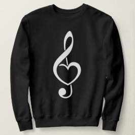 Treble Clef Heart Music Note Trui