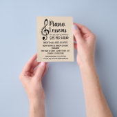 Treble Clef, Keyboard, Piano Lessons Adverteren Flyer (Hand)