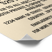 Treble Clef, Keyboard, Piano Lessons Adverteren Poster (Hoek)