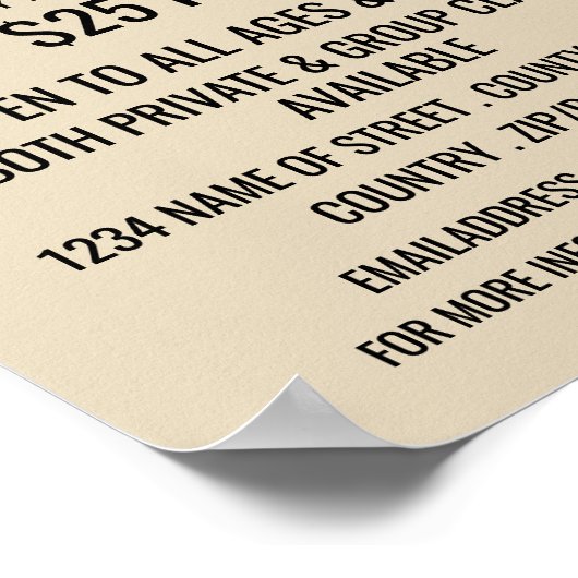 Treble Clef, Keyboard, Piano Lessons Adverteren Poster (Hoek)