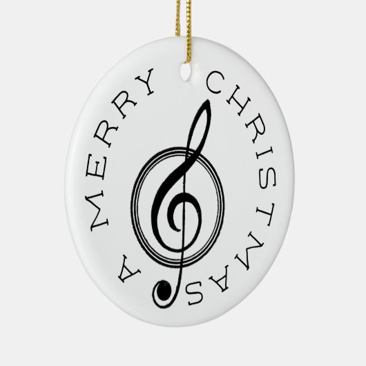  Treble Clef Merry kerstversiering Keramisch Ornament (Rechts)