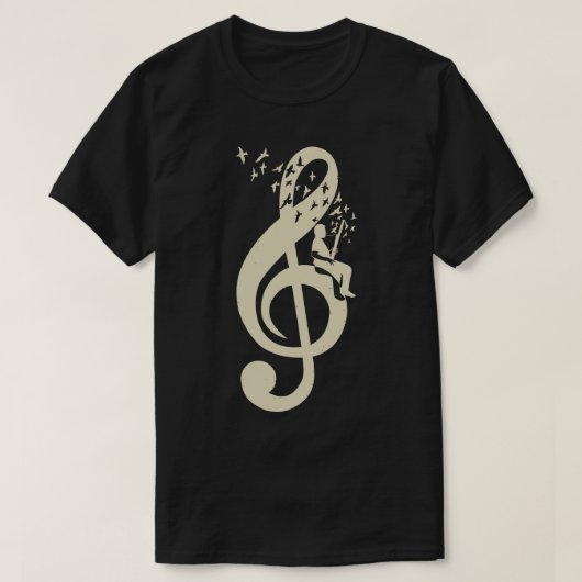 Treble Clef Music Bassoon T-shirt (Design voorkant)