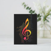 Treble Clef Music Briefkaart (Staand voorkant)