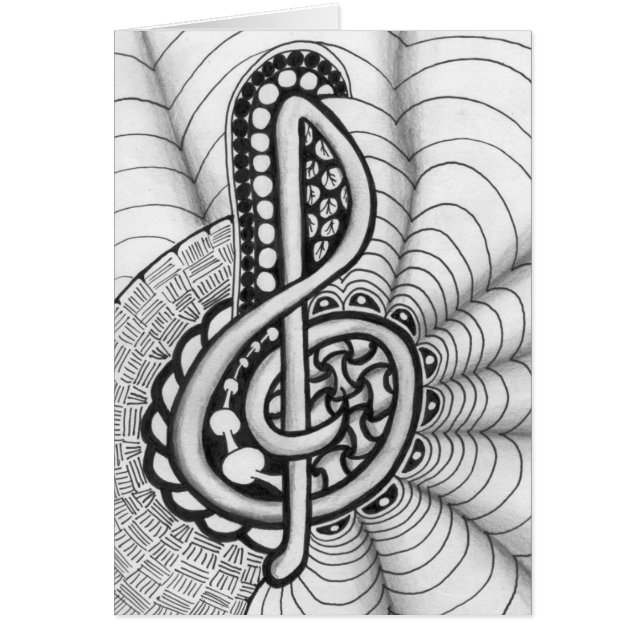 Treble Clef Music Doodle (Voorkant)