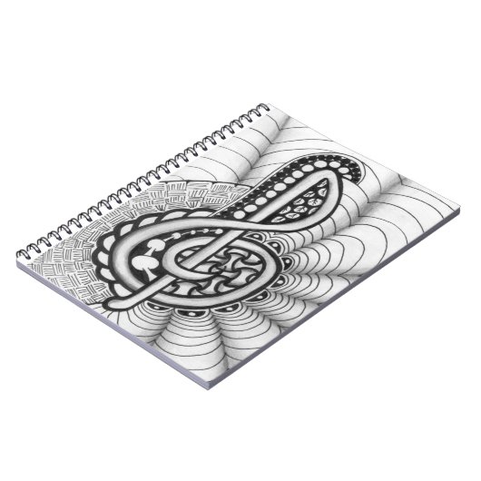 Treble Clef Music Doodle Notitieboek (Linkerzijde)