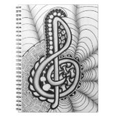 Treble Clef Music Doodle Notitieboek (Voorkant)