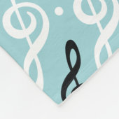 Treble Clef Music Gift Musician Teacher Band Fleece Deken (Hoek)