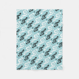 Treble Clef Music Gift Musician Teacher Band Fleece Deken