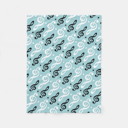 Treble Clef Music Gift Musician Teacher Band Fleece Deken (Voorkant)