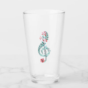 Treble Clef Music Gift Musician Teacher Band Glas