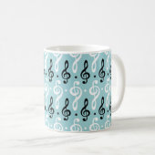 Treble Clef Music Gift Musician Teacher Band Koffiemok (Voorkant rechts)