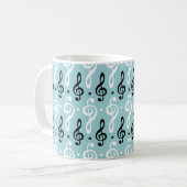 Treble Clef Music Gift Musician Teacher Band Koffiemok (Voorkant links)