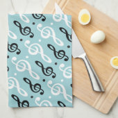 Treble Clef Music Gift Musician Teacher Band Theedoek (Quarter Fold)