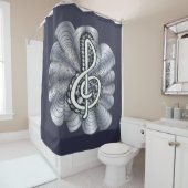Treble Clef Music Lovers  Douchegordijn (In situ)