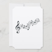 Treble Clef Music Lovers Wedding Invitation Kaart (Achterkant)