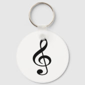 Treble Clef Music Note Sleutelhanger (Voorkant)