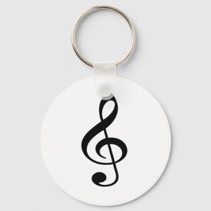 Treble Clef Music Note Sleutelhanger