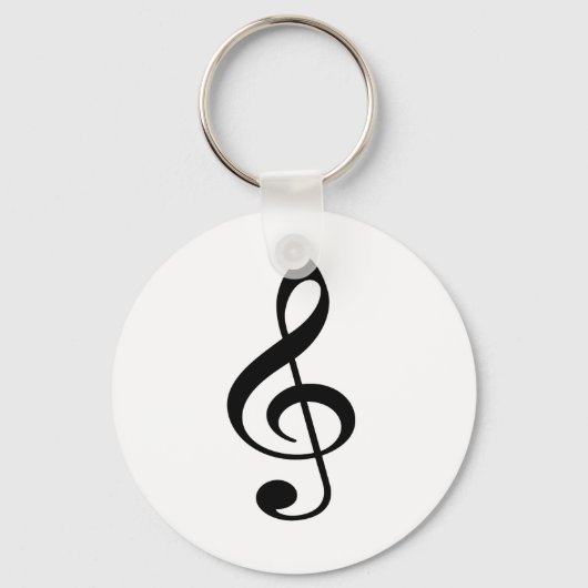 Treble Clef Music Note Sleutelhanger (Voorkant)