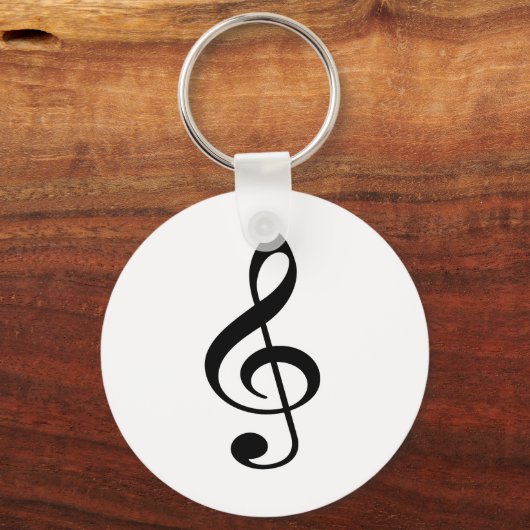 Treble Clef Music Note Sleutelhanger (Voorkant)