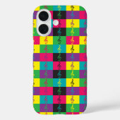 Treble Clef Music Pattern Bright Case-Mate iPhone Case (Achterkant)