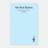 Treble Clef Music Professionele Musicus Lichtblauw Post-it® Notes (Voorkant)
