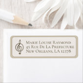 Treble Clef Music Return Address Label (Insitu)