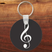 Treble Clef Music Sleutelhanger Gift (Voorkant)