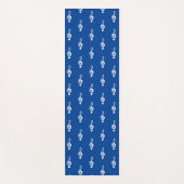 Treble Clef Music Symbol Blue and White Yogamat (Voorkant)