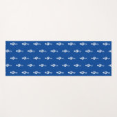 Treble Clef Music Symbol Blue and White Yogamat (Voorkant (horizontaal))