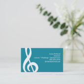Treble Clef Music Teacher Studio Music Conductor Visitekaartje (Staand voorkant)