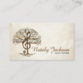 Treble Clef Music Tree Visitekaartje (Voorkant)