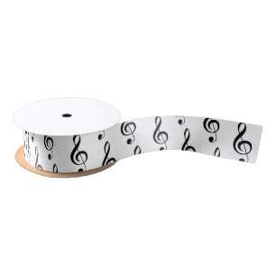 Treble Clef Musical 1,5-inch Satin Ribbon Satijnen Lint