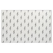 Treble Clef Musical Black en White Stof (Fat Quarter)