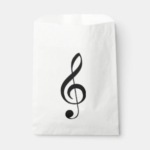 Treble Clef Musical Favor Bag Bedankzakje