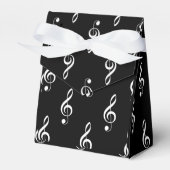 Treble Clef Musical Favor Box II Zwart Bedankdoosjes (Voorkant Zijde)