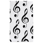 Treble Clef Musical Gift Bag Klein Cadeauzakje (Achterkant)